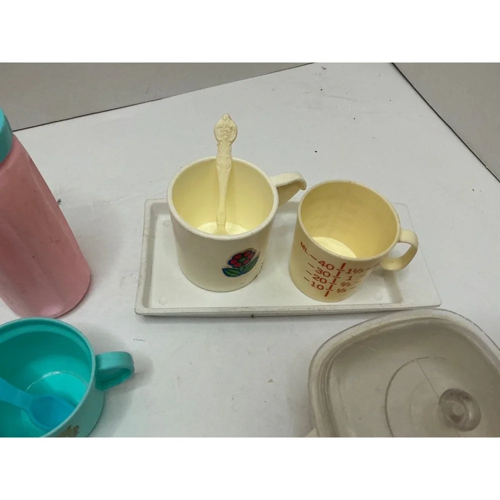 Mattel Shillman Vintage 80s Doll Accessories Toy Kitchen Feeding Lot Mixed‎ Set